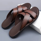 Elegant Leather Men's Slippers