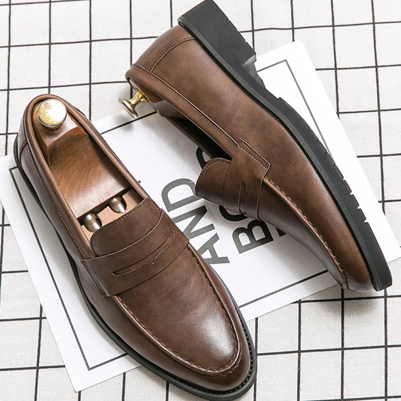 Elegant Leather Dress Loafers