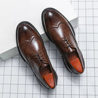 Elegant Leather Brogue Dress Shoes