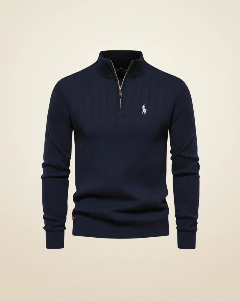 London Core Puffer + Zip-Neck Knit — Winter Layer Set