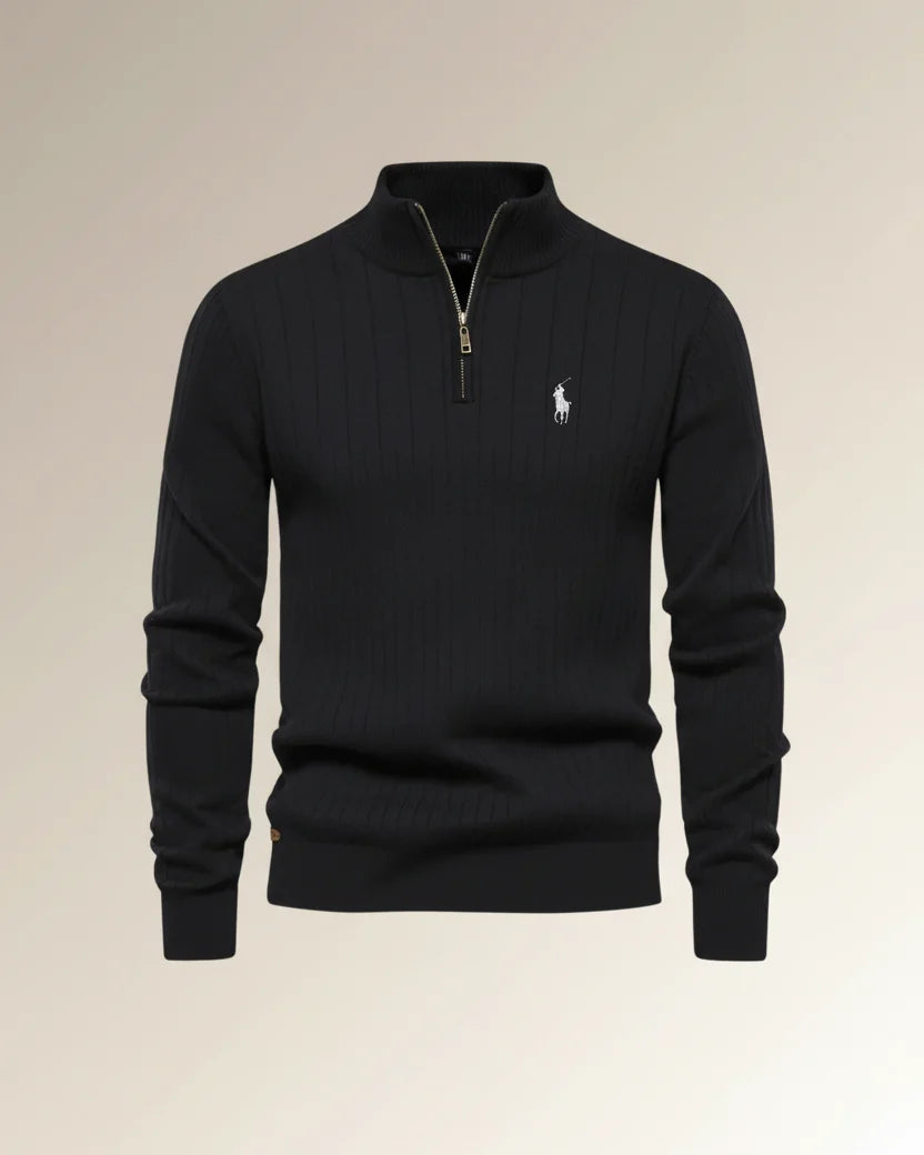 London Core Puffer + Zip-Neck Knit — Winter Layer Set
