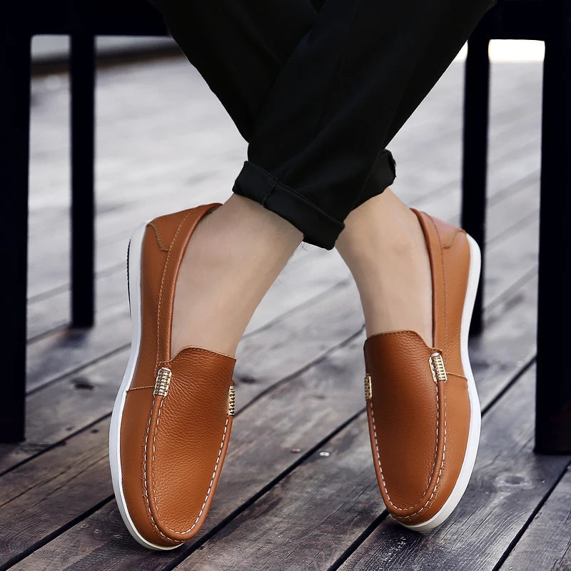 Elegant Leather Slip-On Business Shoes