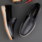 Elegant Leather Slip-On Wedding Shoes