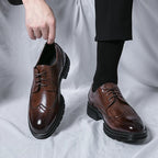 Elegant Leather Brogue Dress Shoes