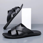 Elegant Leather Men's Slippers