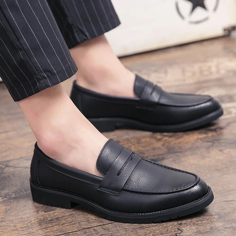 Elegant Leather Dress Loafers