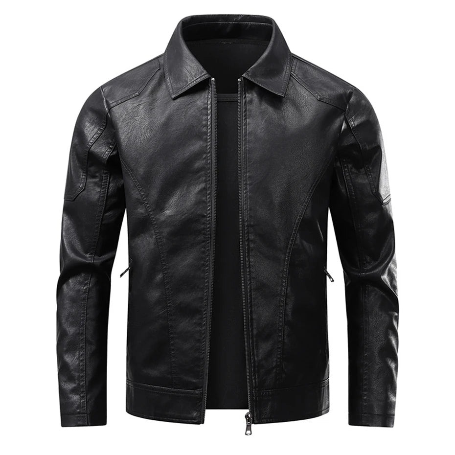 Elegant Leather Biker Jacket