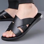 Elegant Leather Men's Slippers