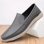 Elegant Leather Slip-On Wedding Shoes
