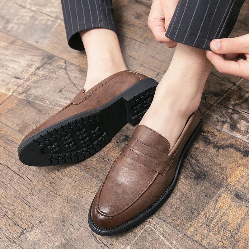 Elegant Leather Dress Loafers