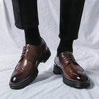 Elegant Leather Brogue Dress Shoes
