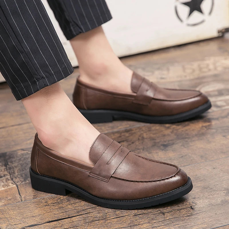 Elegant Leather Dress Loafers