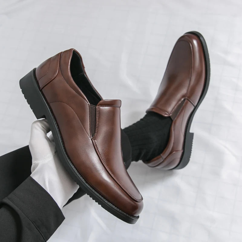 Elegant Leather Slip-On Loafers