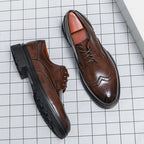 Elegant Leather Brogue Dress Shoes