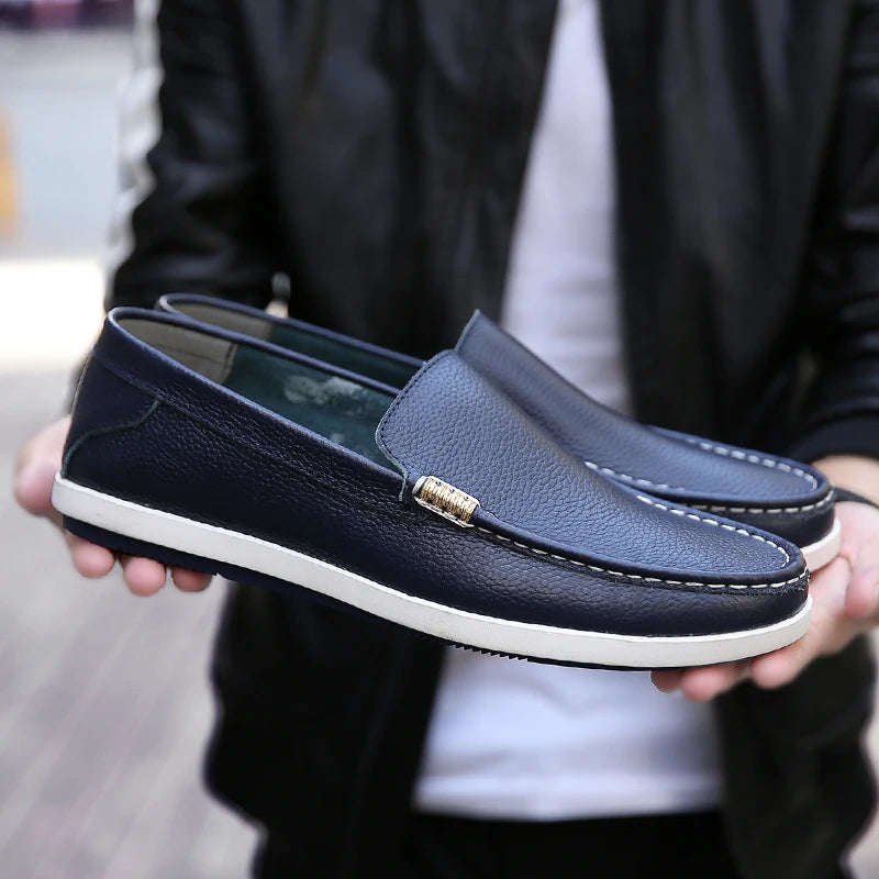 Elegant Leather Slip-On Business Shoes