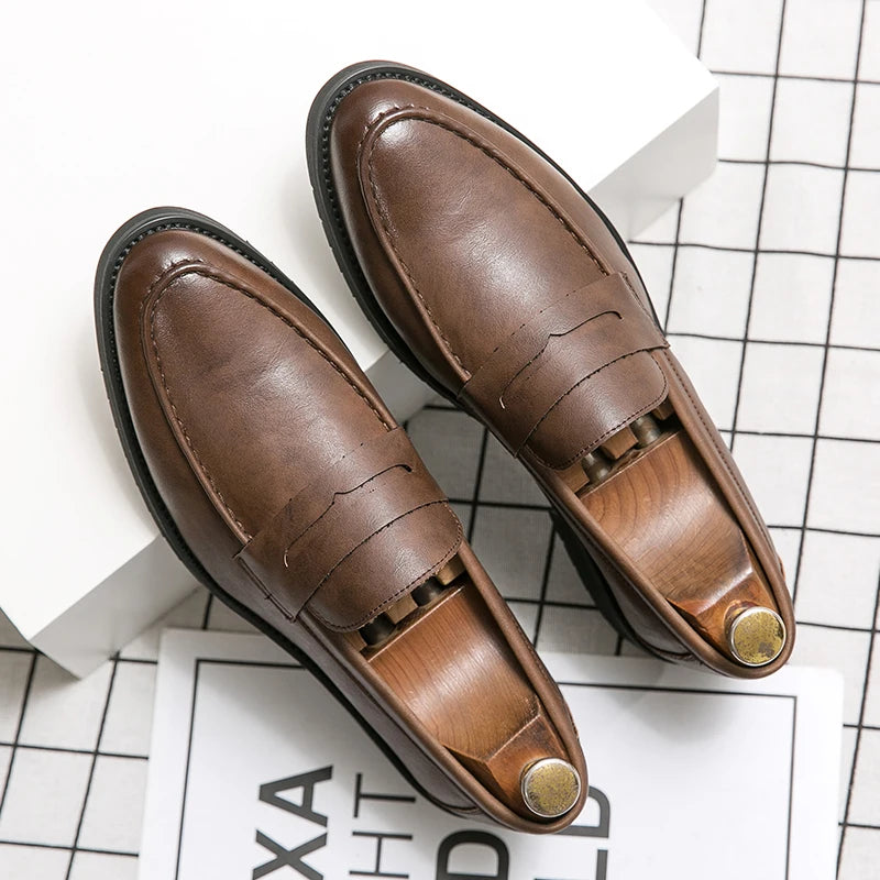 Elegant Leather Dress Loafers