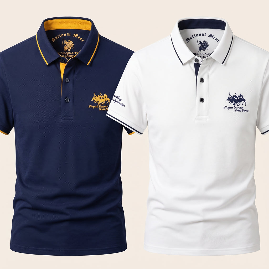 Embroidered Cotton Polo Shirt — Buy 1, Get 1 Free