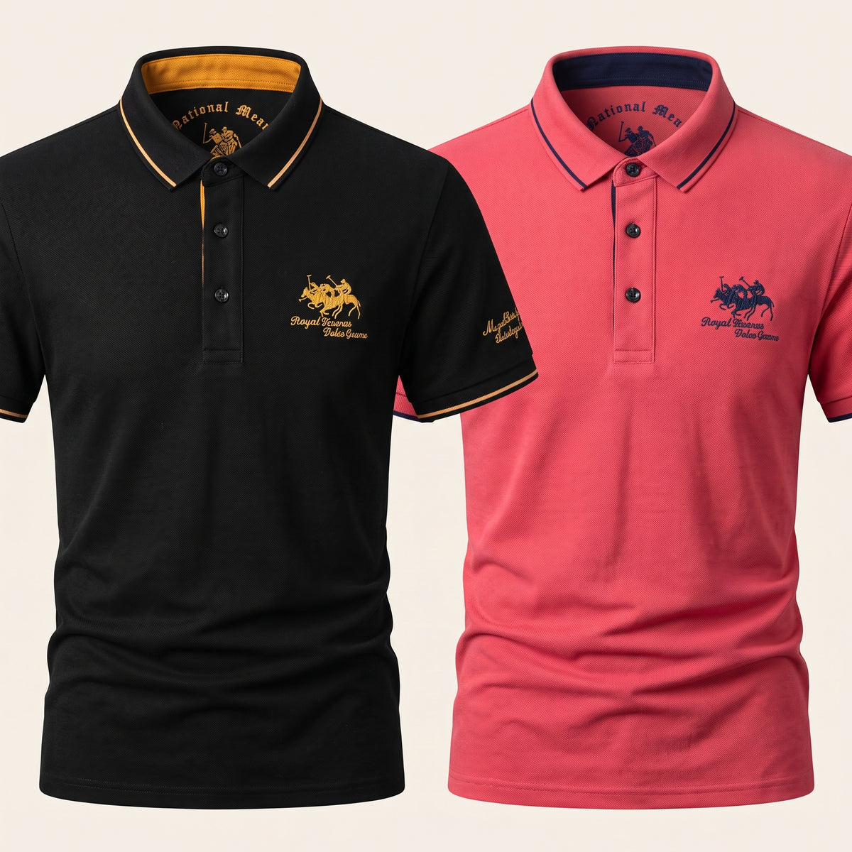 Embroidered Cotton Polo Shirt — Buy 1, Get 1 Free