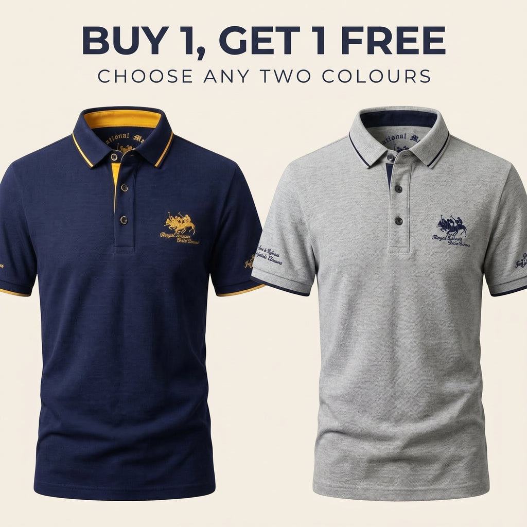 Embroidered Cotton Polo Shirt — Buy 1, Get 1 Free