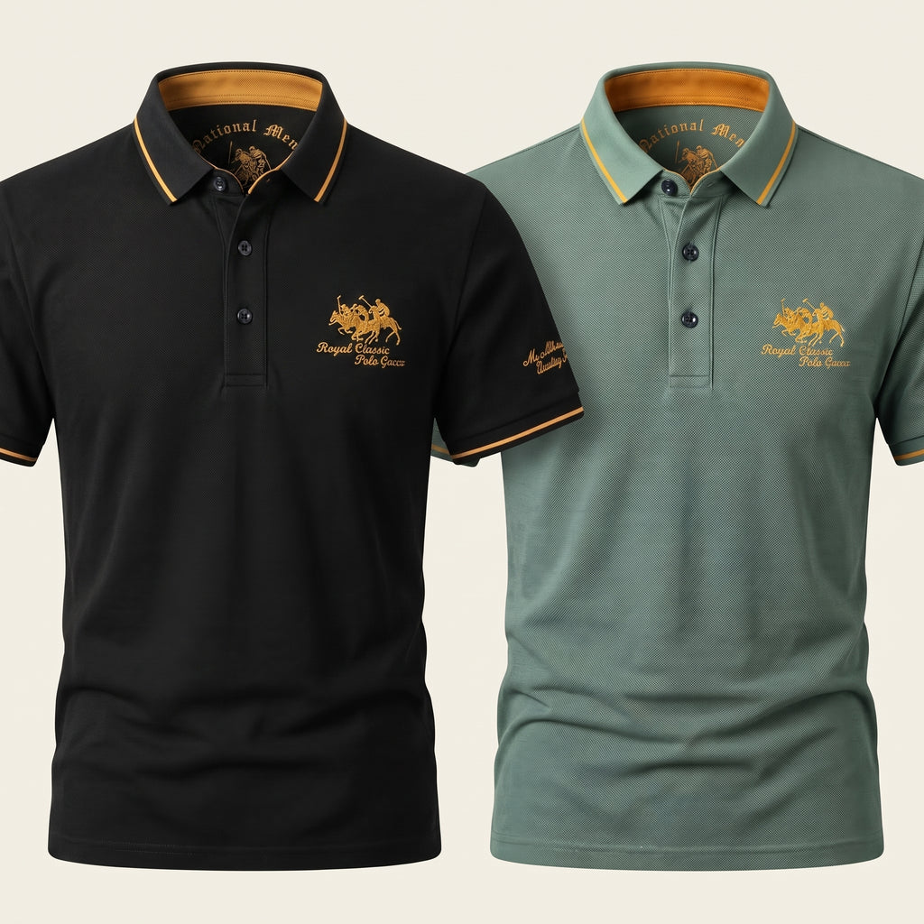 Embroidered Cotton Polo Shirt — Buy 1, Get 1 Free