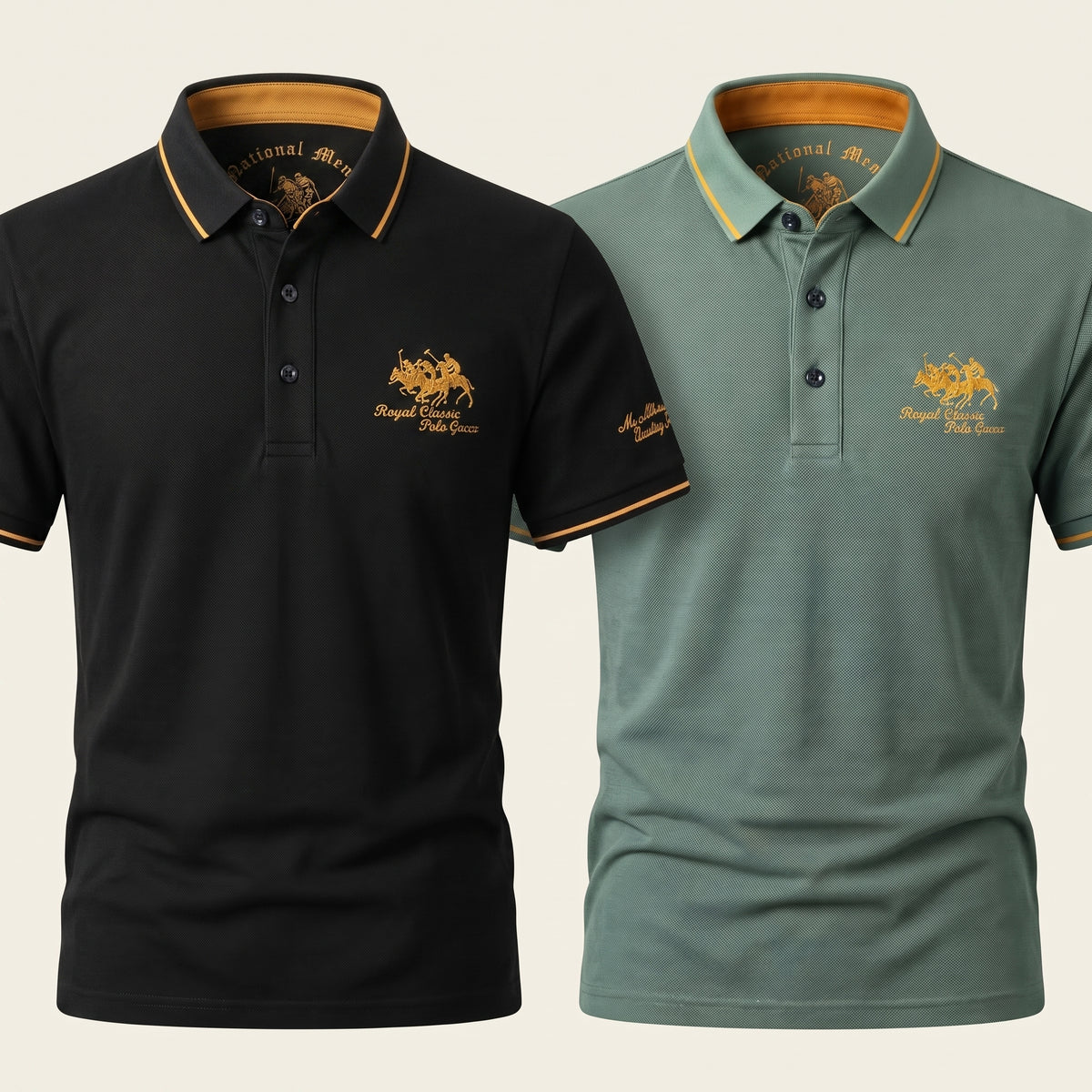 Embroidered Cotton Polo Shirt — Buy 1, Get 1 Free