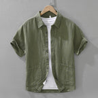 Casual Japanese Linen Shirt