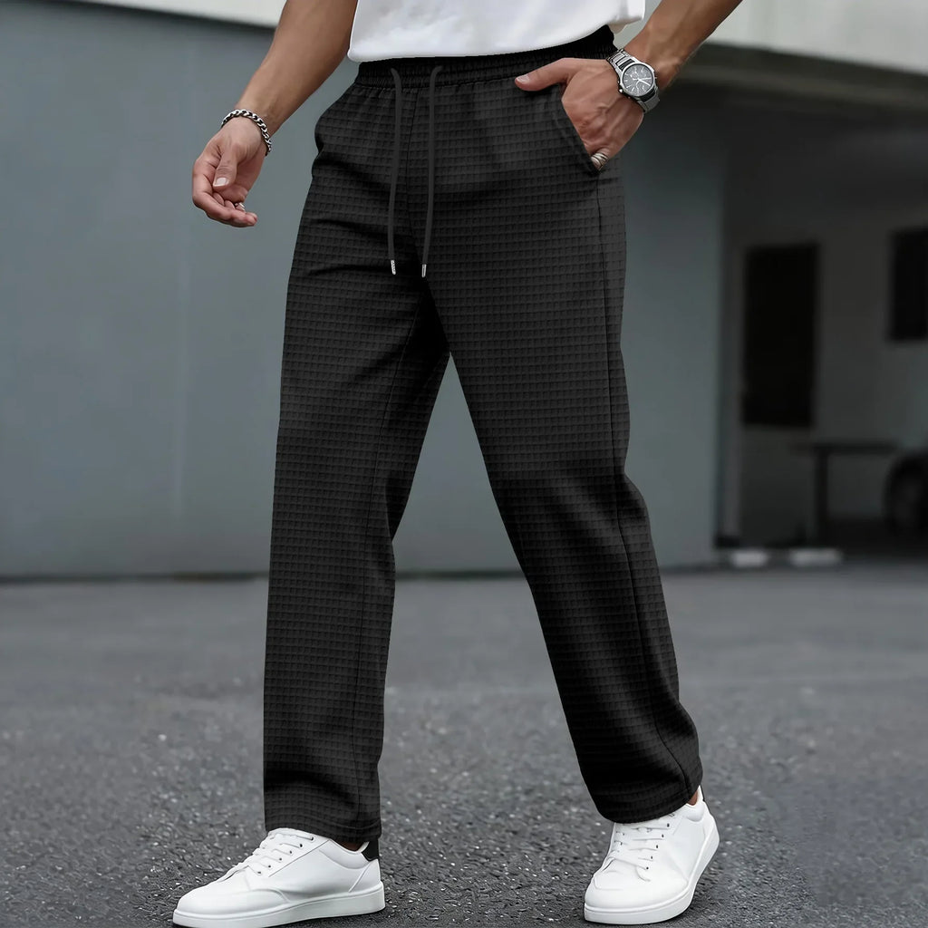 Elegant Waffle Knit Pants