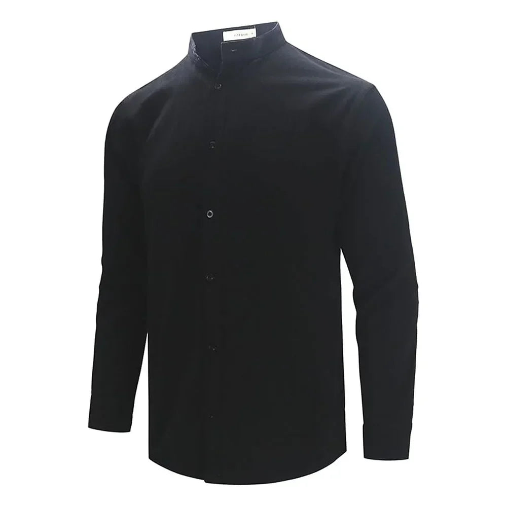 Elegant Long Sleeved Cotton Linen Shirt
