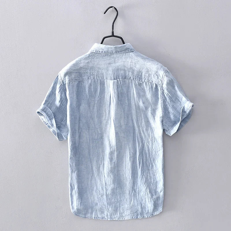 Elegant Japanese Style Linen Shirt