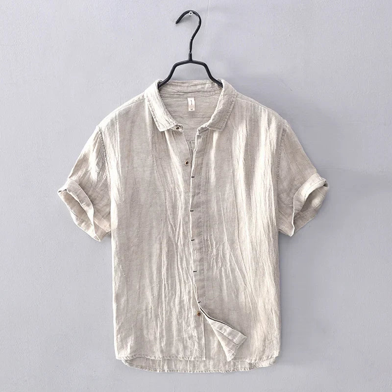 Elegant Japanese Style Linen Shirt