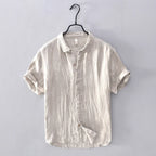 Elegant Japanese Style Linen Shirt
