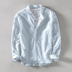 Elegant Japanese Style Linen Shirt