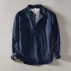 Elegant Japanese Style Linen Shirt