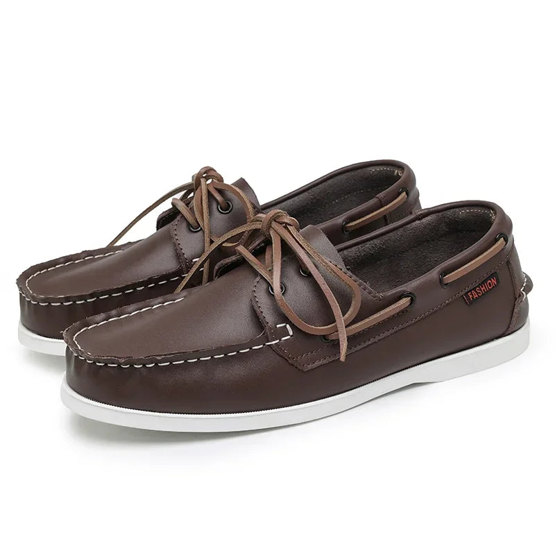 Elegant Leather Boat Loafers