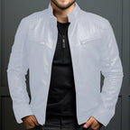 Elegant Men's Leather Biker Jacket