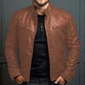 Elegant Men's Leather Biker Jacket