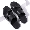 Elegant Leather Cross Strap Sandals