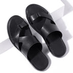 Elegant Leather Cross Strap Sandals