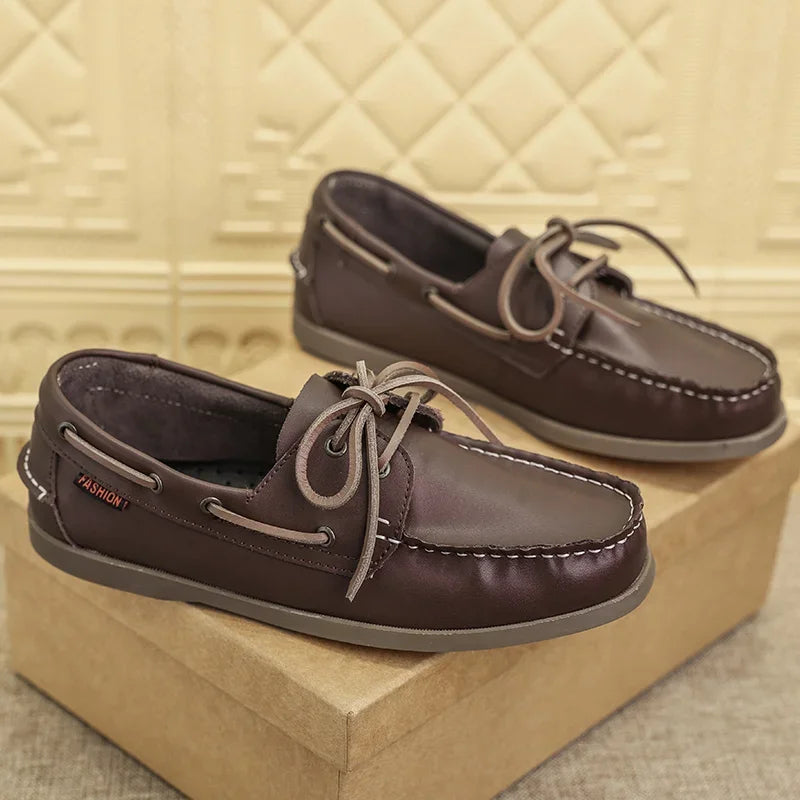Elegant Leather Boat Loafers