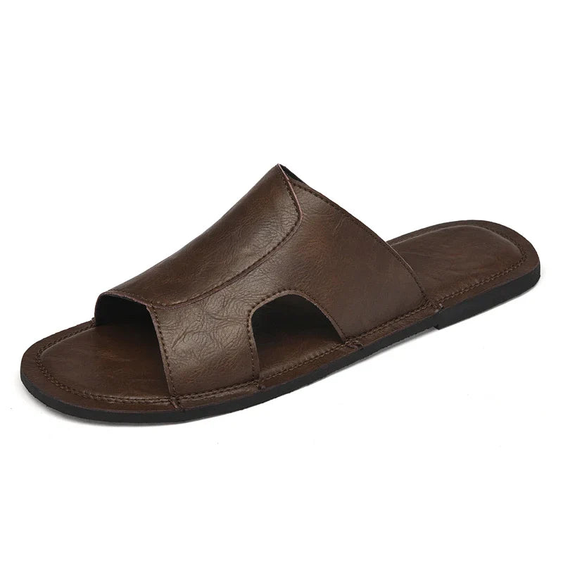 Elegant Leather Men's Slippers