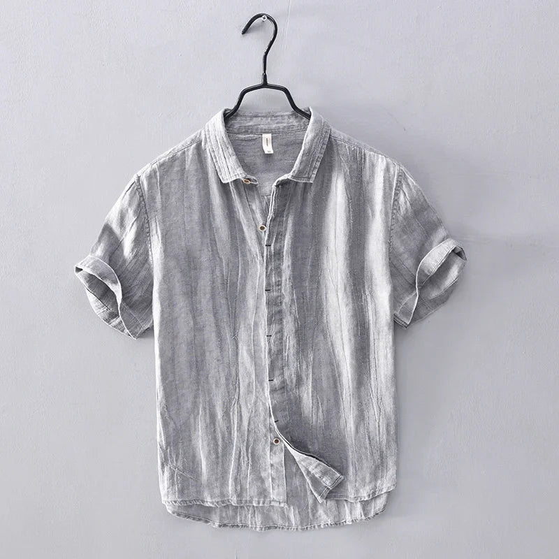 Elegant Japanese Style Linen Shirt