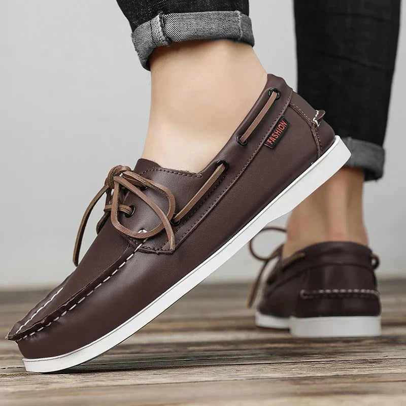 Elegant Leather Boat Loafers