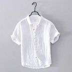 Elegant Japanese Style Linen Shirt
