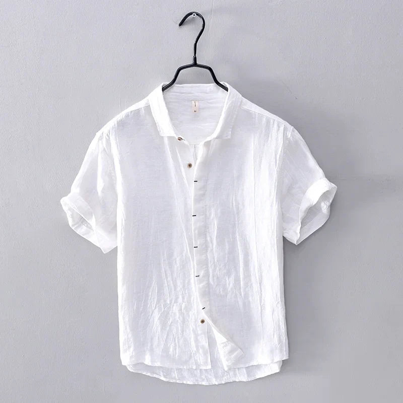 Elegant Japanese Style Linen Shirt