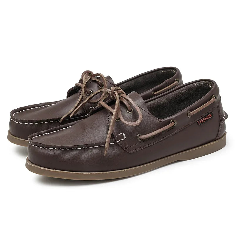 Elegant Leather Boat Loafers