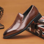 Elegant Leather Business Slip-On Shoes