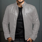 Elegant Men's Leather Biker Jacket