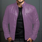 Elegant Men's Leather Biker Jacket