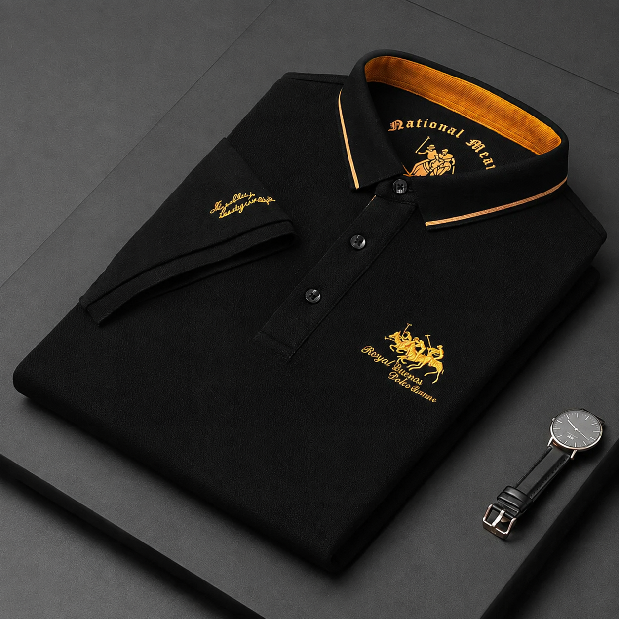 Embroidered Cotton Polo Shirt — Regular Fit