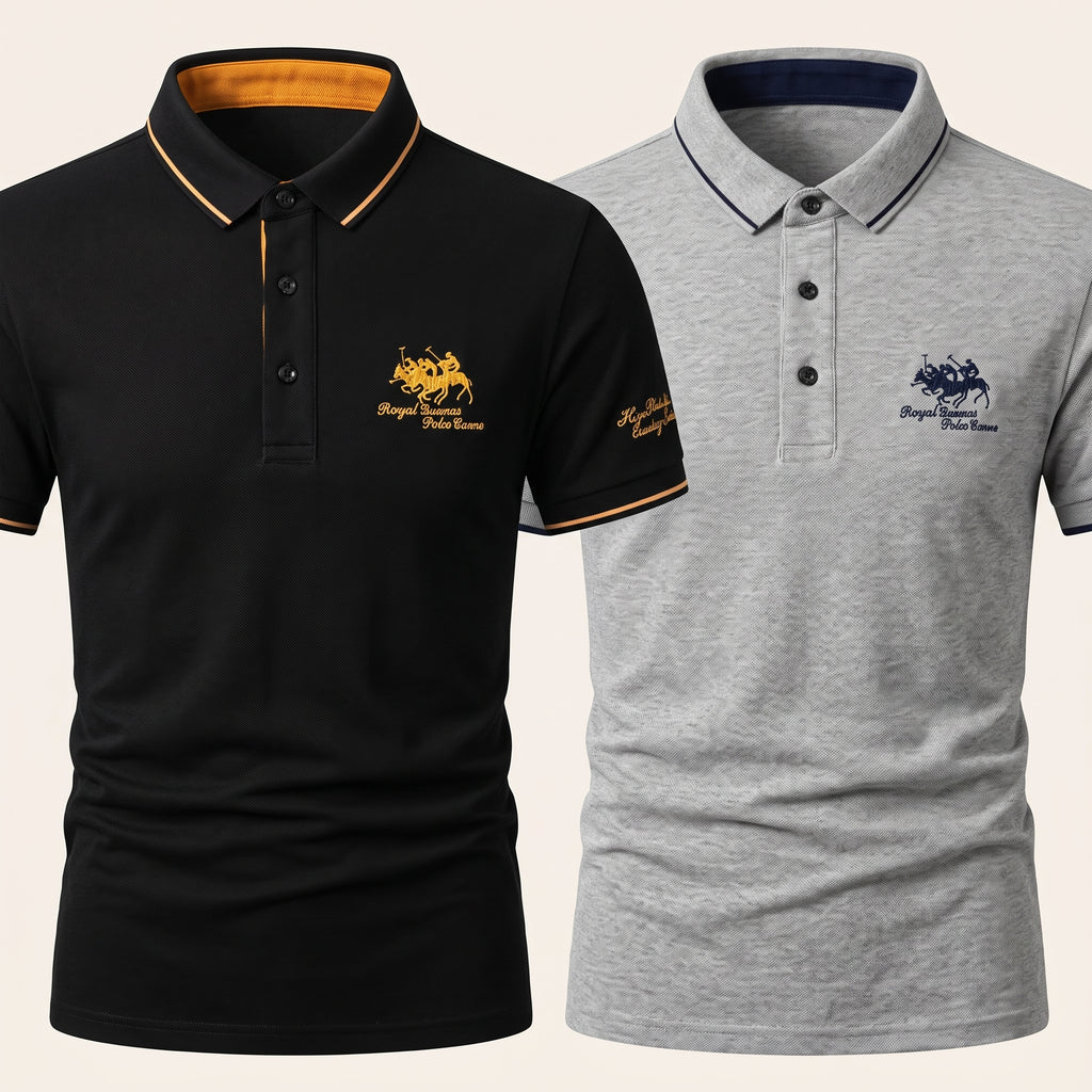 Embroidered Cotton Polo Shirt — Buy 1, Get 1 Free